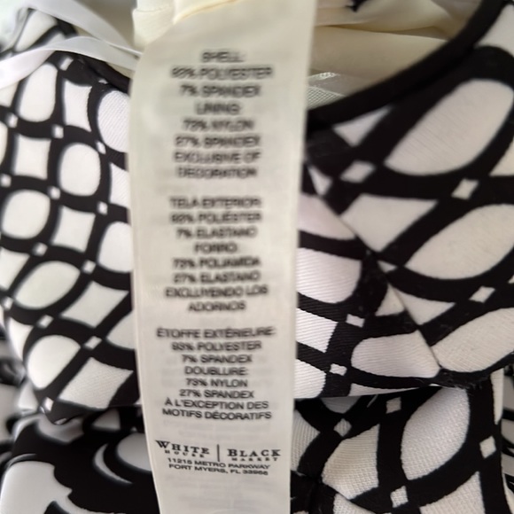 WHBM black & white dress. Zipper back. Hardly worn! Excellent condition - Picture 5 of 5